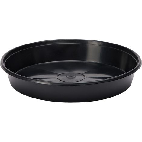 Garronda Soucoupes pour Pots Horticulture Ronds GD-0026 (Noir, ⌀ 18 cm H 3,5 cm)