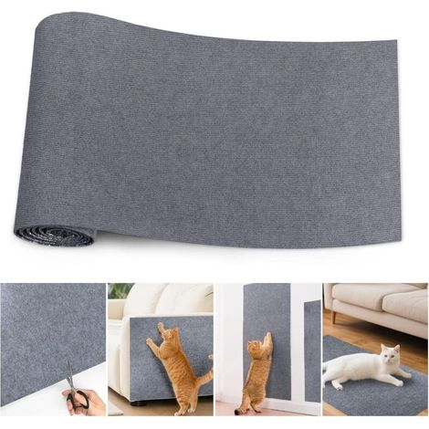 (Grey 200CM) Self-Adhesive Cat Scratching Mat, Anti-Scratch Cat Sofa Protector, Self-Adhesive Scratching Mat, DIY Wall and Sofa Scratcher, Furniture Protector, Scratching Mat to Protect (1/5)