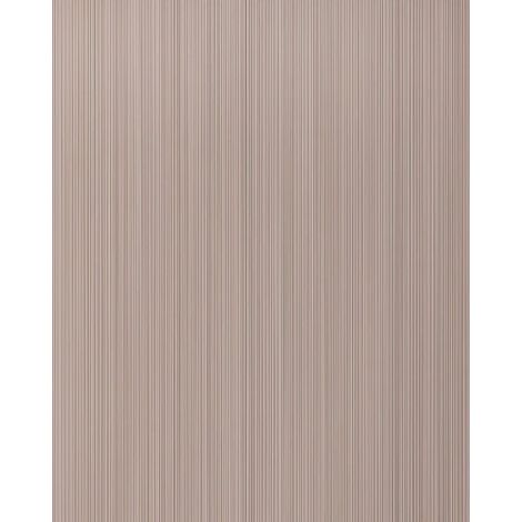Papier peint uni à rayures, finition mate, couleurs brun clair, beige et brun, surface 5,33 m² pour décoration murale intérieure (1/5)