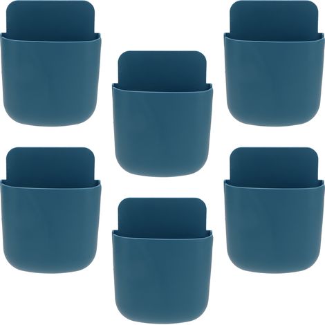 6er-Set Fernbedienungshalter, Wandhalterung, Handy-Aufbewahrungsbox, Organizer für Zuhause, Nachttisch und Schule, Blau (1/5)