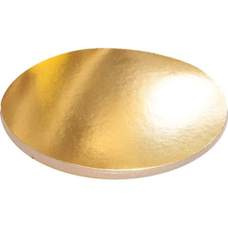 Soporte para pasteles de 24 cm, color dorado, 10 unidades