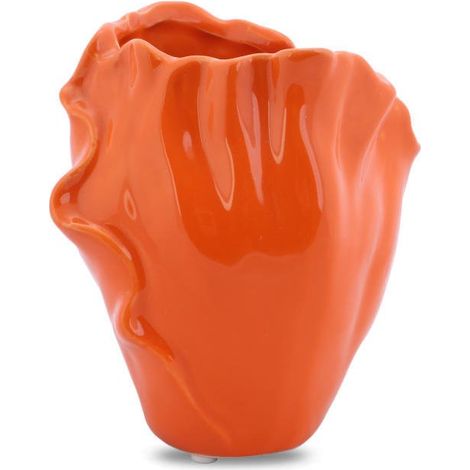 Vaso in ceramica a forma di petalo d'arancio con piedini antiscivolo (1/3)