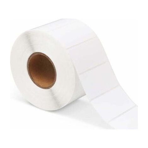 Etiquettes Adhésives, 1 Rouleaux 1000 Étiquettes Blanches Unies Autocollantes, 6030mm Étiquettes Auto Adhésives pour Imprimer Les Adresses de Courrier Mailing, Étiquette de Prix