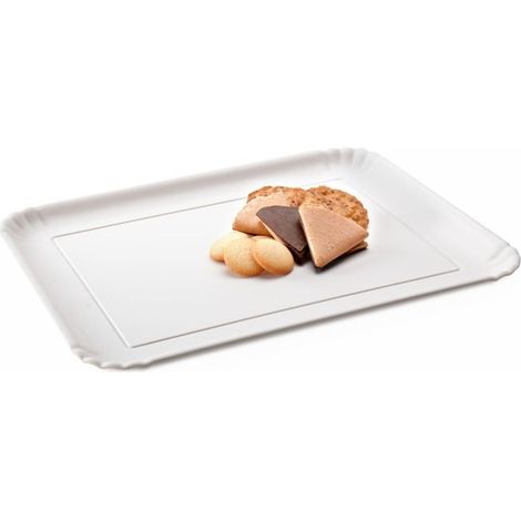 Plat à pâtisserie en mélamine résistant et élégant, dimensions 36,5 x 29,5 cm, parfait pour présentation gourmande ou service en restauration
