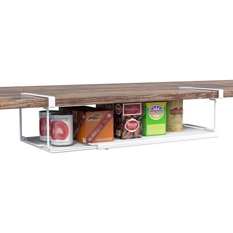 Panier suspendu extensible en métal réglable de 38,5 à 70,5 cm - Étagère suspendue sous armoire de cuisine (1/5)