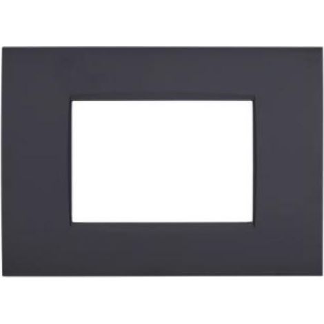 Placca tecnopolimero art compatibile con bticino livinglight lna4803ar 3moduli nero - 8003- 02