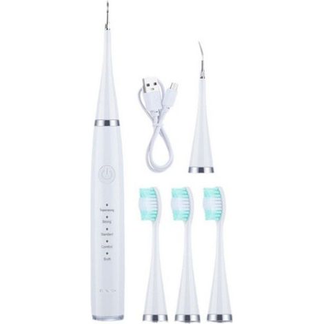 Brosse À Dents Électrique - 6 Têtes Interchangeables - Rechargeable USB - Vibrations Haute Fréquence - 1 Pièce (1/5)