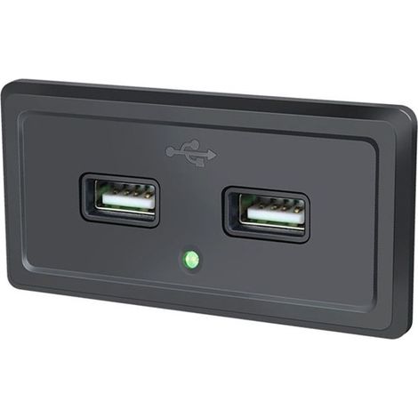 Chargeur Allume-Cigare 12V/24V Double USB Voiture - Ports Rapides 2.4A, LED Verte, Compatible Tous Véhicules - HAWUJ (1/5)
