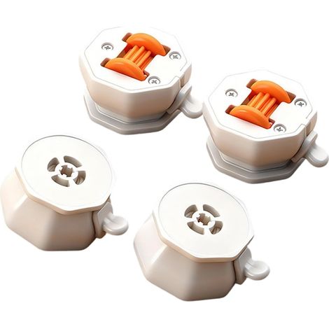 Lot de 4 roulettes avec frein - Rotation à 360 ° - Pour appareils de cuisine - Pas de perçage - Rouleaux universels