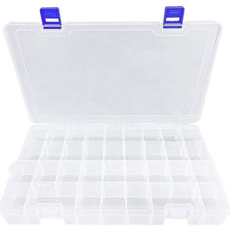 TRAHOO-Boite Rangement Plastique Boite a Bijoux Casier Rangement Boite de Rangement Plastique Ajustable à Usages Multiples Pe[J133] (1/5)