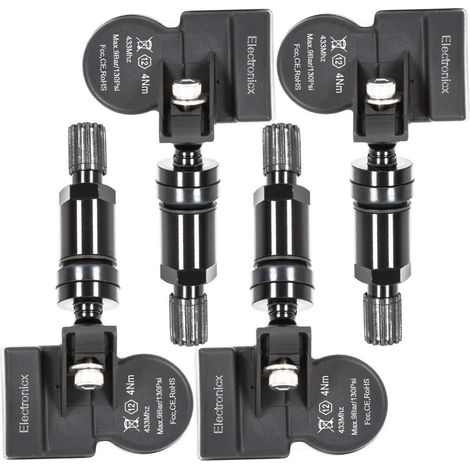 Reifendrucksensoren RDKS Sensoren Metallventil Schwarz für Audi Q7 (4L) A6 (4F) Azure (1/5)