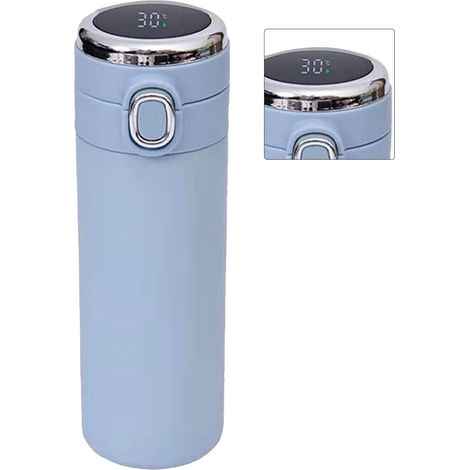 Intelligenter Isolierbecher, 420 ml, doppelwandig, Edelstahl, mit Temperaturanzeige, blau (1/5)