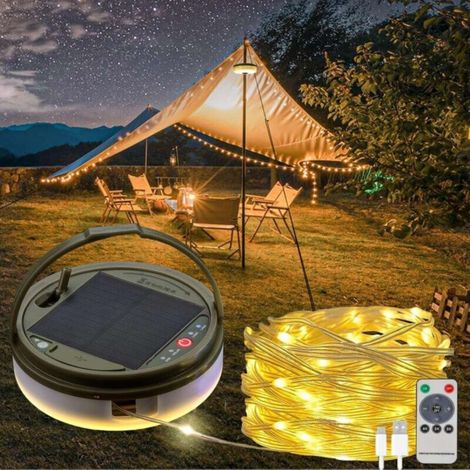 Camping Solar Garland, 120 LED, Waterproof Portable Camping Lights, Rechargeable Chandeliers for Gardens, Parties, Decorations (1/5)