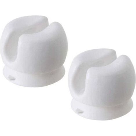 Set mit 4 Zahnbürstenhaltern mit Saugnäpfen, Wandbefestigung, selbstklebend, Toilettenaufbewahrungshaken (Größe: 2,5 x 2,5 x 2 cm)