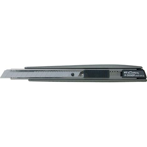 NT CUTTER Ganzmetall-Cuttermesser 9mm mit Drucktaste 1 Abbrechklinge