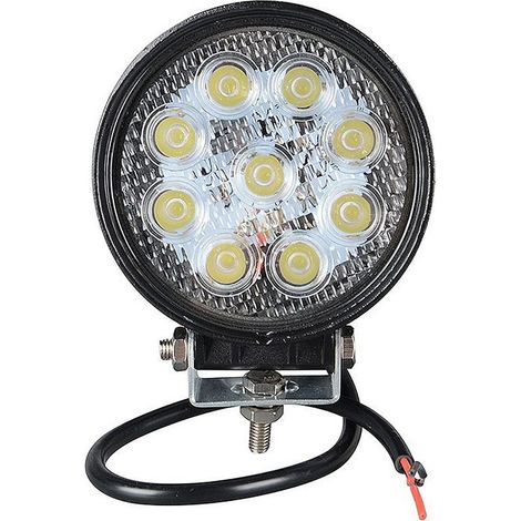Phare de Travail LED Tracteur 10cm 4'' 27W avec Aimanté Base Magnétique Projecteur LED 12V 24V IP67 Etanche Feux Antibrouillard LED Inondation pour 4x4 Voiture Camion SUV Bateau Camping (1/4)