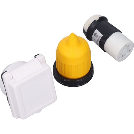 125V 30A weiblicher Stecker mit Drehverriegelung am Stromeingang, wasserdichtes Gehäuse und Schutzabdeckung, Komplettset (1/5)