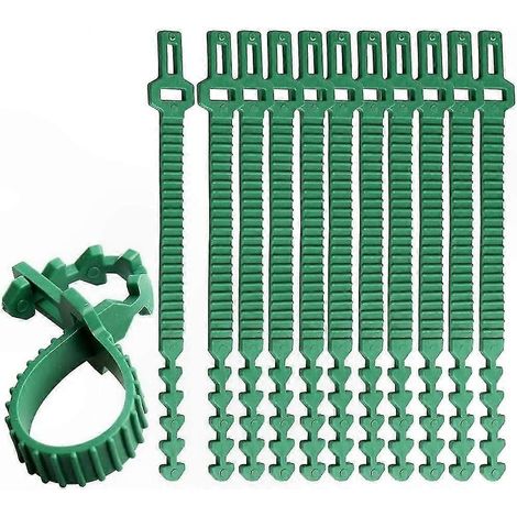 Set mit 10 robusten Pflanzenstützen, 35 cm verstellbare Gartenstützen für Sträucher und Rosen, starke Verriegelungsclips (1/5)
