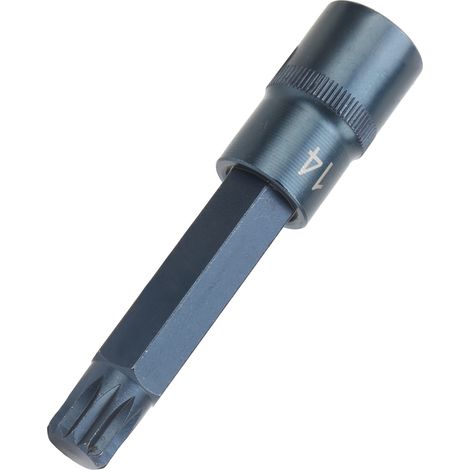 Douille de tournevis en acier allié bleui, clé à cliquet, accessoires de réparation 1/2X100XM14 (1/5)