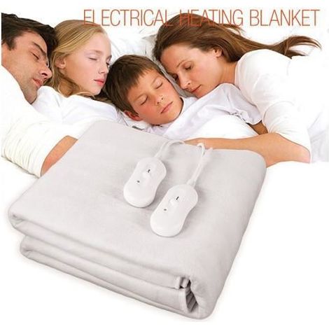 Couverture à fonction chauffante pour lit double - Electrique réglable (1/4)