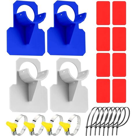 Kit d'outils de support de tuyau de piscine (20 pièces), adapté aux tuyaux de diamètre intérieur de 1,5 pouce, accessoires de support de tuyau. (1/5)