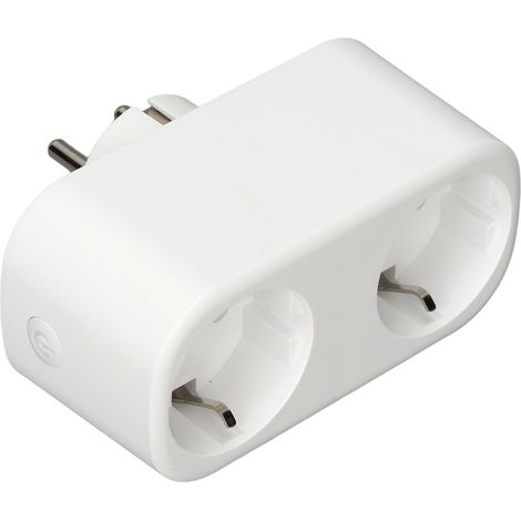 Intelligenter WLAN-Stecker (EU), Dual-WLAN-Steckdose, Sprachsteuerung, Timer, 2-in-1-Gerät, 220–250 V Wechselstrom (1/5)