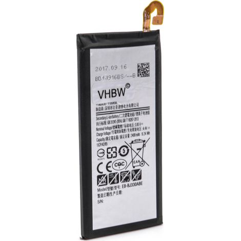 vhbw Akku Ersatz für Samsung EB-BJ330ABE für Handy Smartphone Telefon (2400 mAh, 3,85 V, Li-Polymer) (1/2)