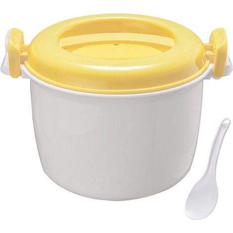 Boîte repas chauffante en plastique, compatible micro-ondes, avec récipient pour riz et aliments, pour déjeuner au bureau, cuisson et conservation (1/5)