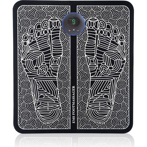 Tapis de massage des pieds 6 modes 9 intensités USB rechargeable électrostimulation plantaire coussin de massage à microcourant (1/5)