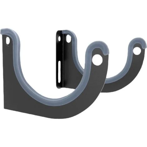 Soporte de pared metálico con orificio para candado de cable y revestimiento de goma para armas de fuego, ganchos para exhibición de arcos (2 piezas) (1/5)