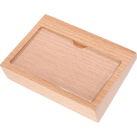 Présentoir à Étiquette de Prix en Bois 100x100 Mm Porte-étiquette de Prix de Bureau Polyvalent Support Panneau pour Affichage Supermarché et Salon Professionnel 1 Pièce (1/5)