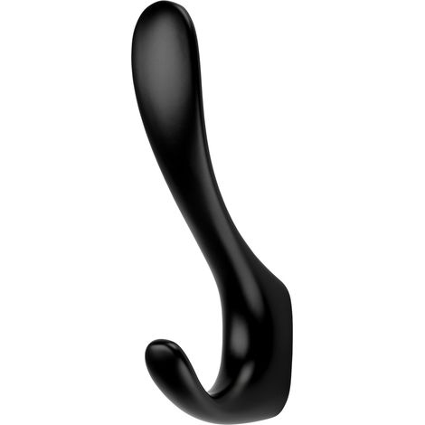 Garderobenhaken NANO Höhe 120 mm x Breite 22 mm schwarz matt aus Zinkdruckguss (1/4)