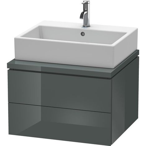 L-CUBE mobile lavabo 620x547x400mm Grigio Doloaveci lucido
