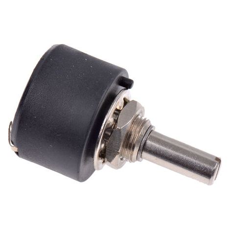 Potentiomètre bobiné RS PRO, 100O max, Ø axe 6 mm, Montage panneau (1/3)