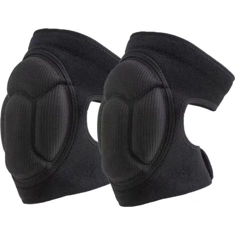 par de rodilleras protectoras de trabajo con almohadilla de espuma de 3 cm, anticolisión, impermeables y transpirables, ideales para jardinería y jogging, color negro, talla M (circunferencia del musl (1/4)