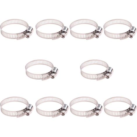 10 Colliers de serrage,Acier inoxydable,Réglable 25-38mm,Système vis sans fin,Pour piscine et jardin(Troisième trimestre : septembre) (1/5)