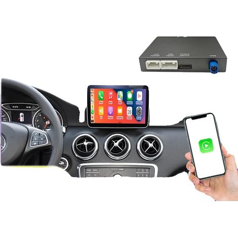 Module CarPlay sans fil, Design compact, Électronique de haute qualité, Installation plug-and-play, Prend en charge Android Auto, Compatibilité avec plusieurs modèles de Benz (1/5)