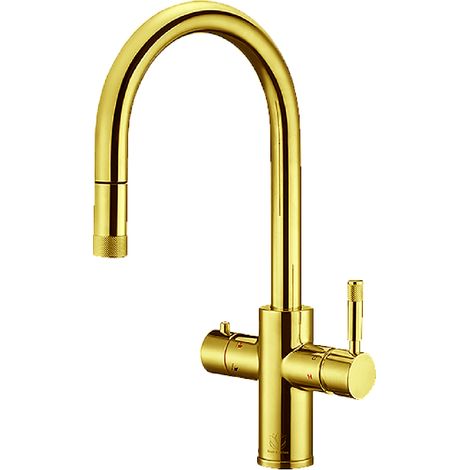 Scott & James 4 in 1 Pull Down Instant boiling Tap - ELO0095 - Brushed Gold (1/2)