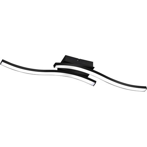Plafonnier LED en métal noir mat avec 2 LED 5 W (1/5)