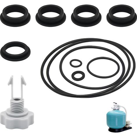 12pcs Rechange pour Filtre Sable Piscine Compatible avec Pompe Compatible avec Les Pompes à Filtre à Sable, Incluant Soupape de Décharge d'air et Joints Toriques Variés (1/5)
