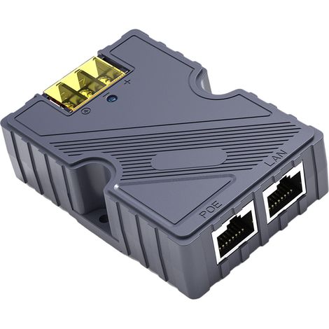 Injecteur PoE GigE 150W, protection ABS contre surtensions ESD, convertisseur élévateur DC 12V-48V pour kit Internet satellite réseau V2 (1/5)