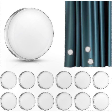 Lot de 12 ancrages magnétiques pour rideau de douche, poids ronds robustes pour maintenir la doublure en place. (1/4)