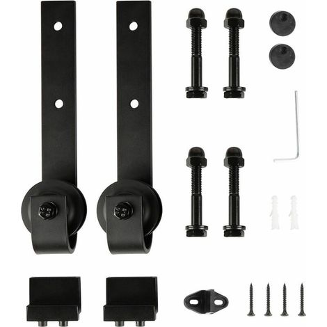 Roulette Porte Coulissante, Accessoires pour Portes Coulissantes, Noir (Roulette kit seulement)- (1/4)