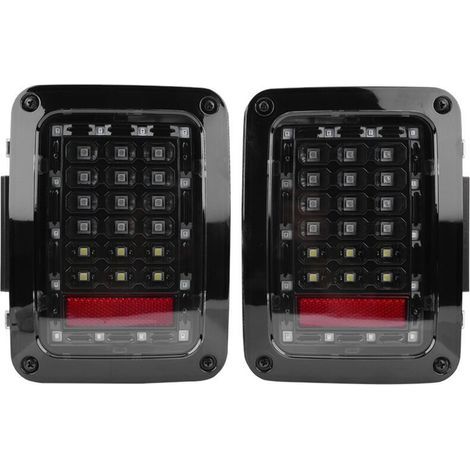 [NEVER USED]  pair of automatic LED taillights with brake lights for Jeep Wrangler JK 07-16, (1/4)