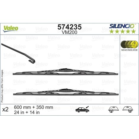 Balai d'essuie-glace Valeo 574235 OPEL 1272144 1272146 1272151