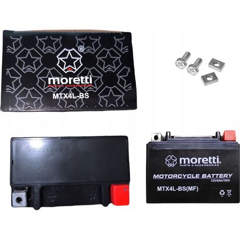 Batería Moretti 12V AGM (Gel) MTX4L-BS / MB4L-B (1/5)