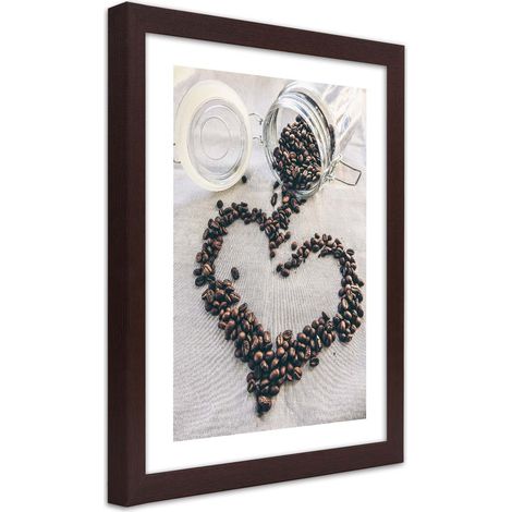 Quadro con cornice, Amore per il caffà¨ - 40x60 (1/5)