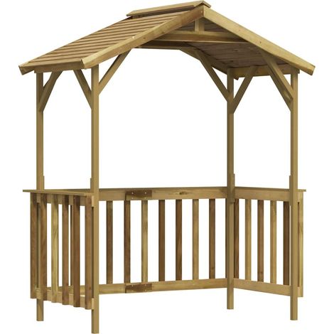 Abri de barbecue Abri de Jardin - 163,5x93x210 cm Bois de pin imprégné BV955025 - BonneVie (1/5)
