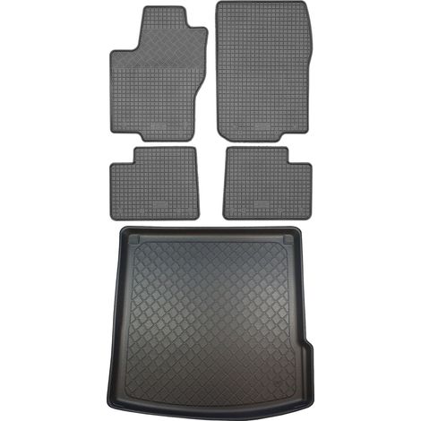 Ensemble de tapis de sol en caoutchouc pour Mercedes GLE Coupé (5 portes) de 08.2015 à 10.2019 : tapis de sol de voiture et tapis de coffre. (1/5)