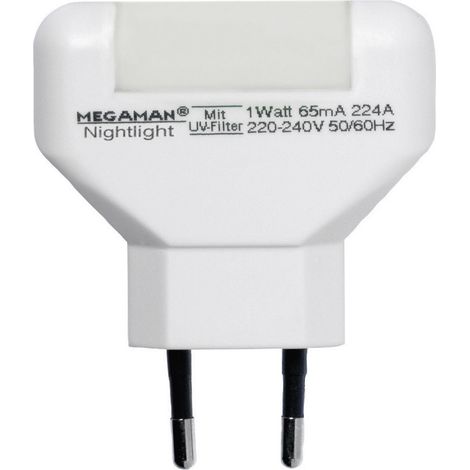 Megaman MM001 MM001 LED-Nachtlicht Rechteckig LED Warmweiß Weiß